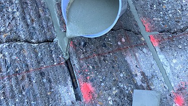 Foto von einer Risssanierung