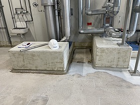 Foto von entschichteten Betonbodenflächen