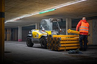 Foto von dem Einbau der Abstützung in einer Tiefagarage