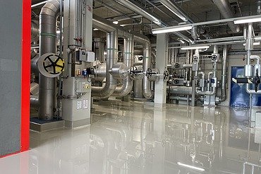 Foto von einer Bodenbeschichtung in grau