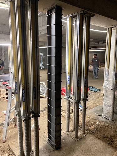 Foto von Stahlstützeneinbau Tiefgarage