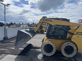 Foto von Abtragsarbeiten an dem Asphalt