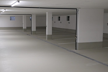 Oberflächenschutzsystem Tiefgarage Foto von einer beschichteten Tiefgarage