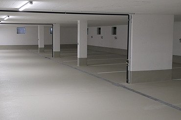 Oberflächenschutzsystem Tiefgarage Foto von einer beschichteten Tiefgarage